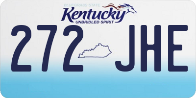 KY license plate 272JHE