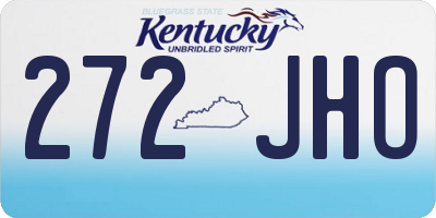 KY license plate 272JHO