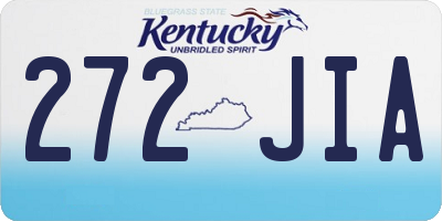 KY license plate 272JIA