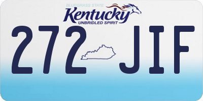 KY license plate 272JIF