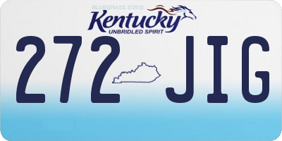 KY license plate 272JIG
