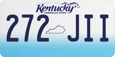 KY license plate 272JII