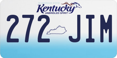 KY license plate 272JIM