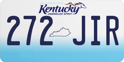 KY license plate 272JIR