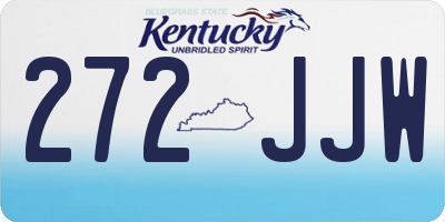 KY license plate 272JJW
