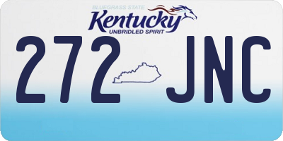 KY license plate 272JNC
