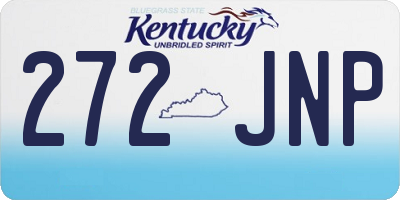 KY license plate 272JNP