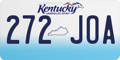 KY license plate 272JOA