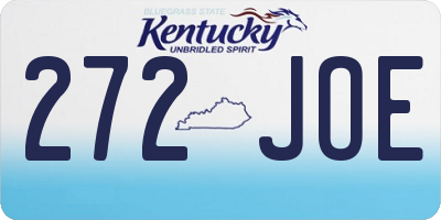 KY license plate 272JOE