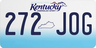 KY license plate 272JOG