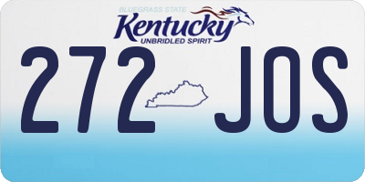 KY license plate 272JOS