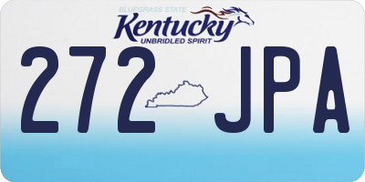 KY license plate 272JPA