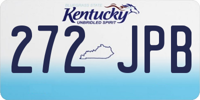 KY license plate 272JPB