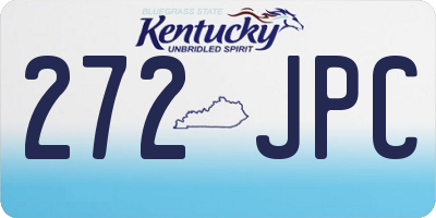 KY license plate 272JPC