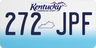 KY license plate 272JPF