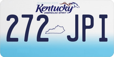 KY license plate 272JPI