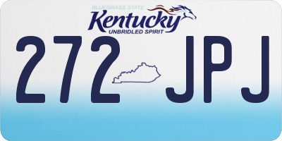 KY license plate 272JPJ