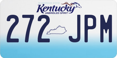 KY license plate 272JPM