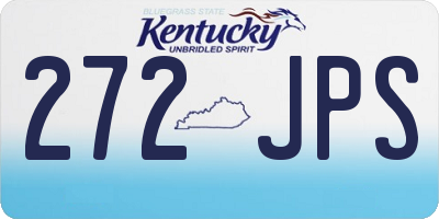 KY license plate 272JPS