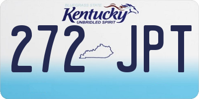 KY license plate 272JPT