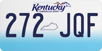 KY license plate 272JQF