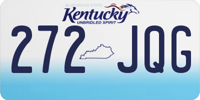 KY license plate 272JQG