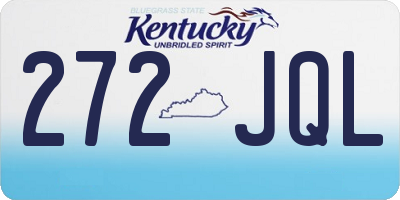KY license plate 272JQL