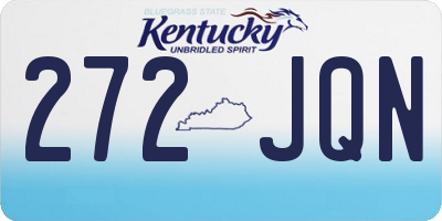 KY license plate 272JQN