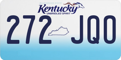 KY license plate 272JQO