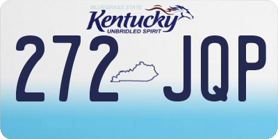 KY license plate 272JQP
