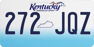 KY license plate 272JQZ