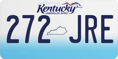 KY license plate 272JRE