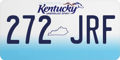 KY license plate 272JRF