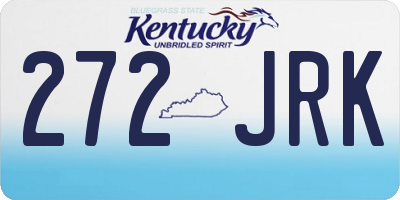 KY license plate 272JRK