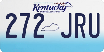 KY license plate 272JRU