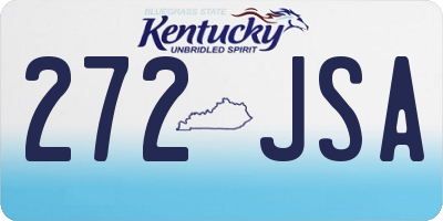 KY license plate 272JSA