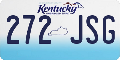 KY license plate 272JSG
