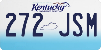 KY license plate 272JSM