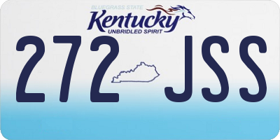 KY license plate 272JSS