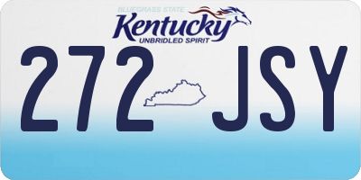 KY license plate 272JSY