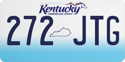 KY license plate 272JTG