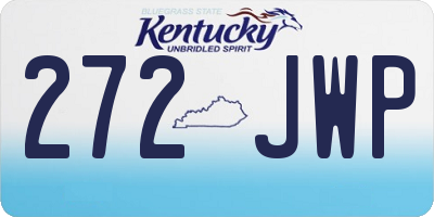 KY license plate 272JWP