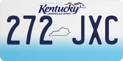 KY license plate 272JXC