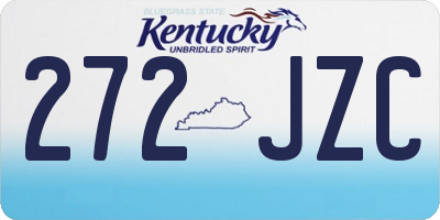 KY license plate 272JZC