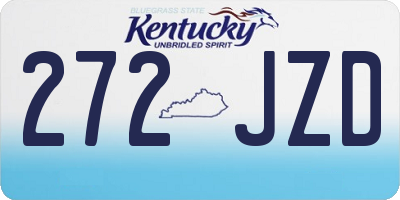 KY license plate 272JZD