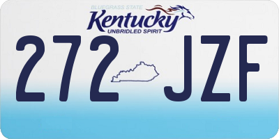 KY license plate 272JZF