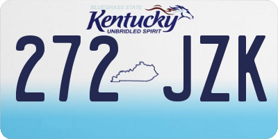 KY license plate 272JZK