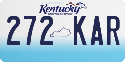 KY license plate 272KAR