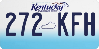 KY license plate 272KFH