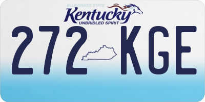 KY license plate 272KGE